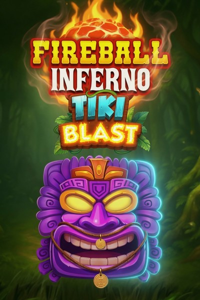 Ildkulen på omslaget til Fireball Inferno Tiki Blast